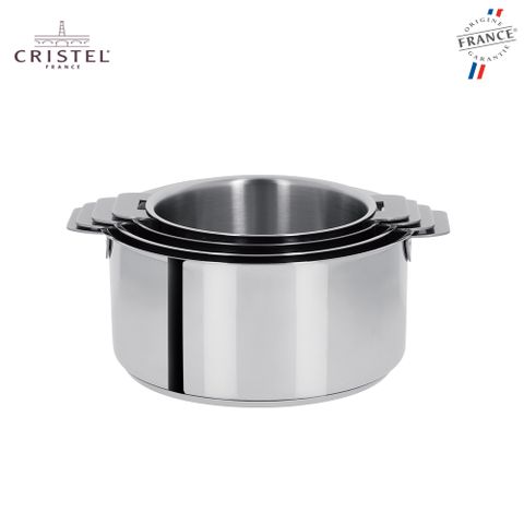 【法國CRISTEL】MUTINE 自由經典 三層不鏽鋼湯鍋16+18+20公分三入組 S3CQ