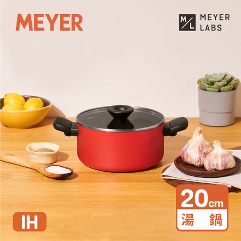 【MEYER 美亞】IH導磁陶瓷不沾雙耳燉湯鍋20CM/2.8L(含蓋) - BAUHAUS革新系列