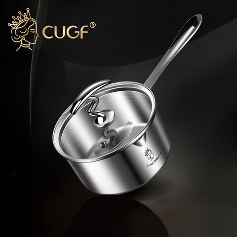304不鏽鋼奶鍋 廚貴妃 CUGF 雙邊壺嘴 牛奶鍋 泡麵鍋 單柄湯鍋 單把湯鍋 14cm