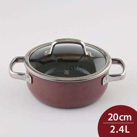 WMF FUSIONTEC 矮身燉鍋 (含蓋) 20cm 2.4L 鐵玫瑰 (電磁爐 IH爐可用)