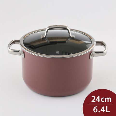 WMF FUSIONTEC 高身燉鍋 (含蓋) 24cm 6.4L 鐵玫瑰 (電磁爐 IH爐可用)