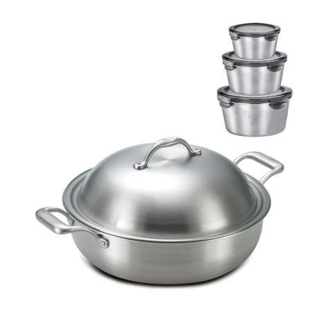 SanYeh三葉頂級316不鏽鋼健康概念養生30cm萬用鍋