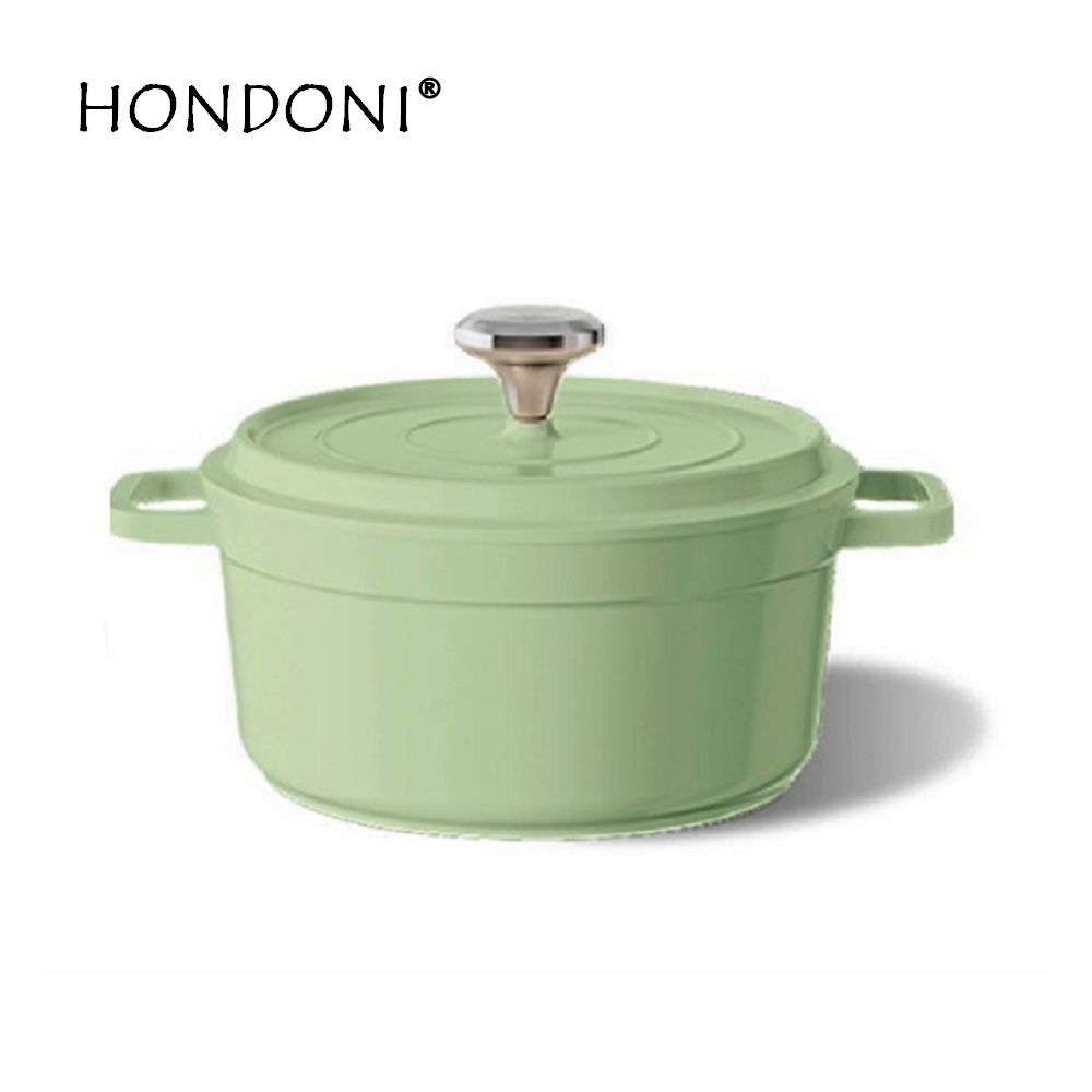 HONDONI 新一代陶瓷琺瑯鍋抹茶綠KI-GN(贈防燙三角帽)