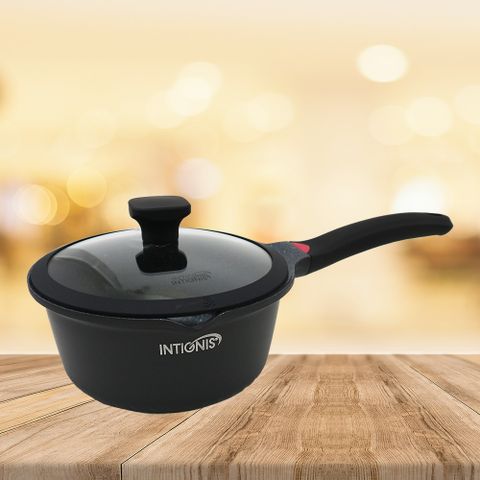 英國製INTIGNIS大理石鑄造深型雪平鍋-單把-24cm
