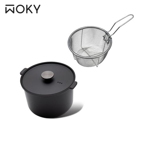 【WOKY 沃廚】恰恰鍋16CM湯鍋(附濾油網)