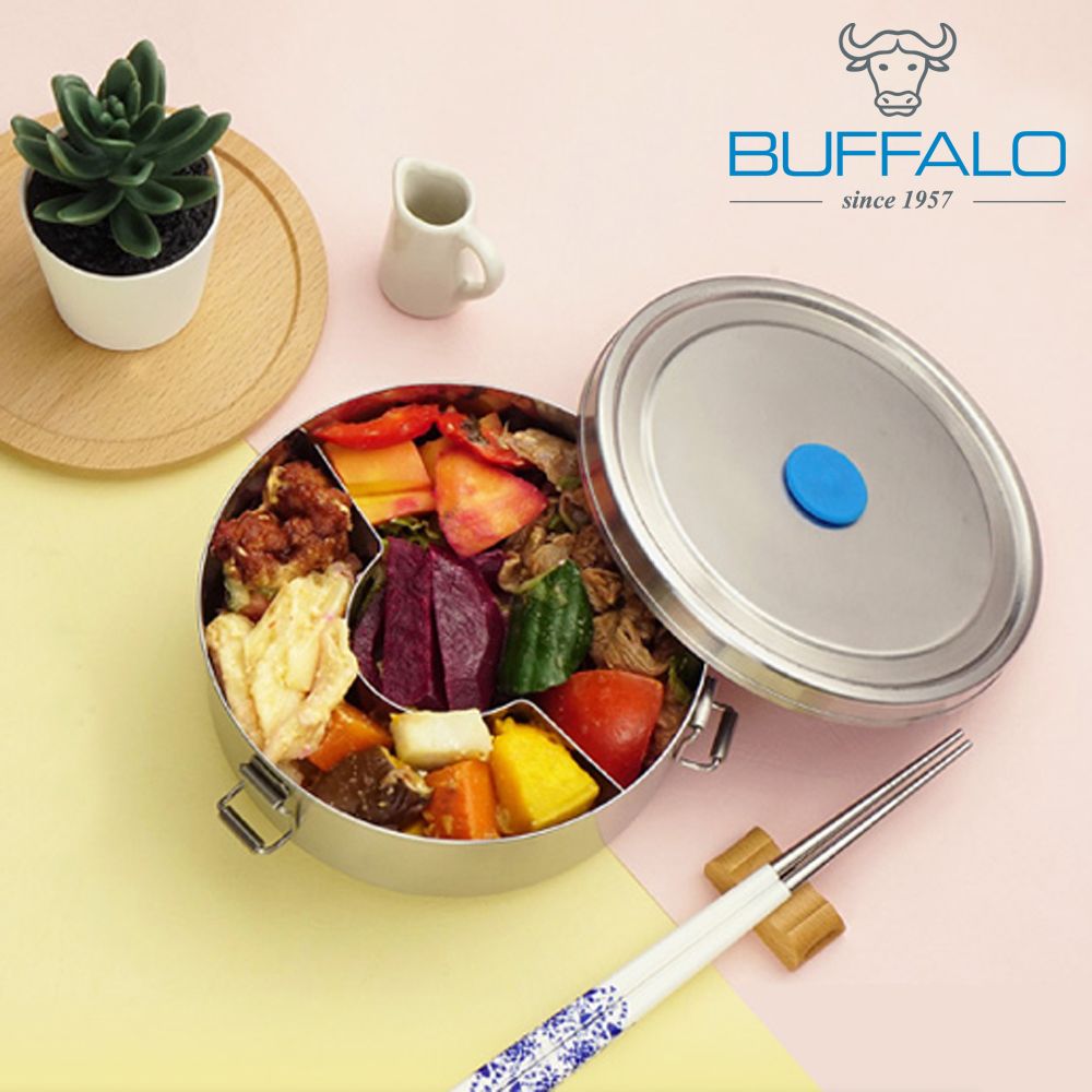 buffalo 牛頭牌 雅登圓形防漏便當盒1.0L