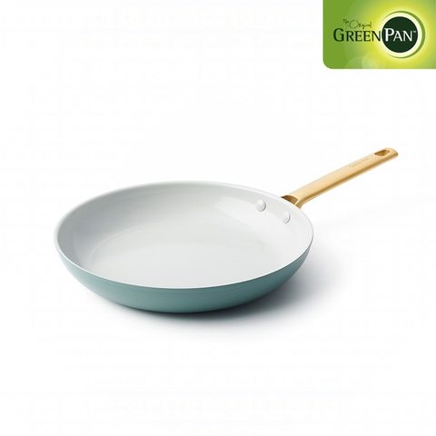 【GreenPan】PADOVA系列28cm不沾鍋平底鍋(湖水綠)(不挑爐具,IH爐適用)