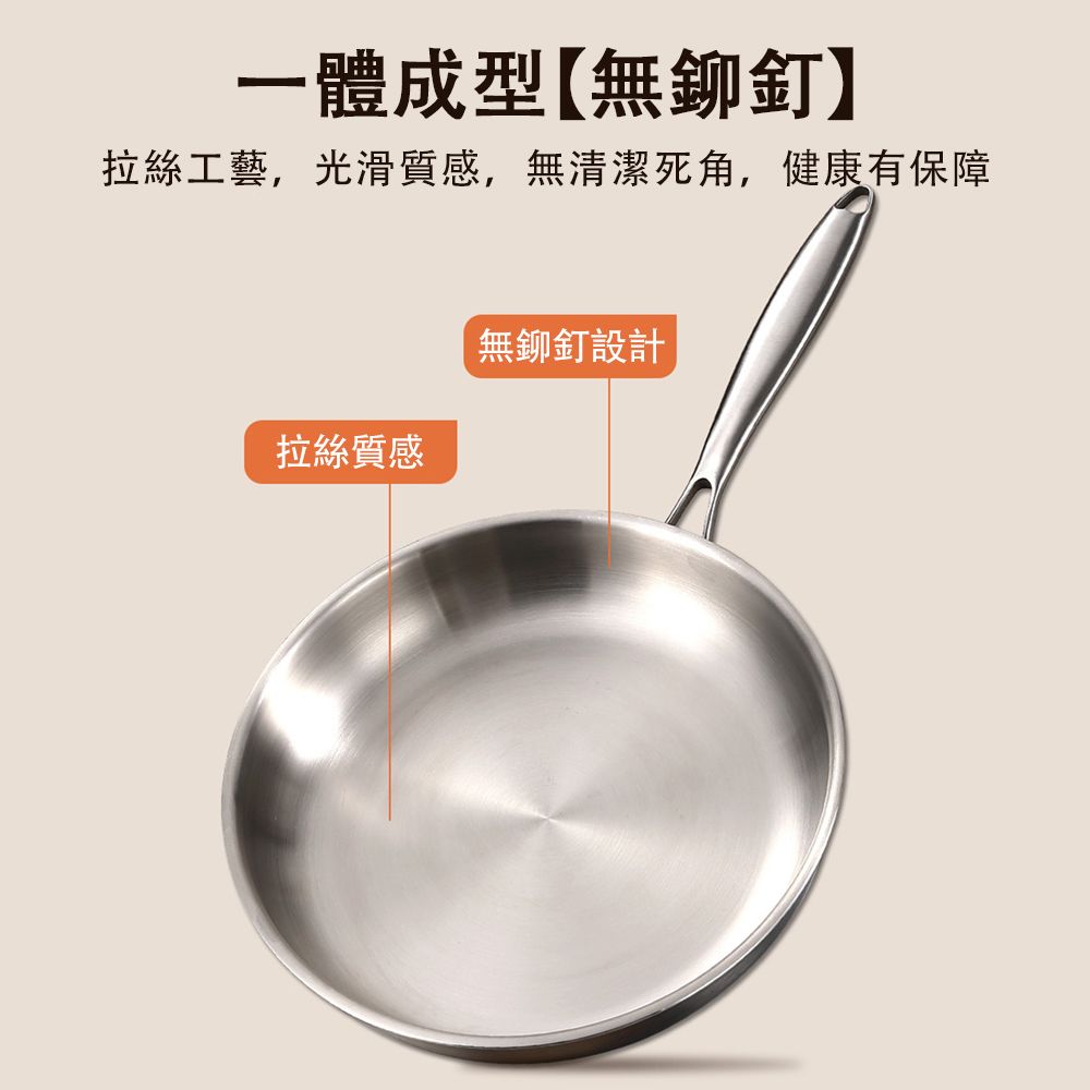 一體成型【無鉚釘】拉絲工藝,光滑質感,無清潔死角,健康有保障拉絲質感無鉚釘設計