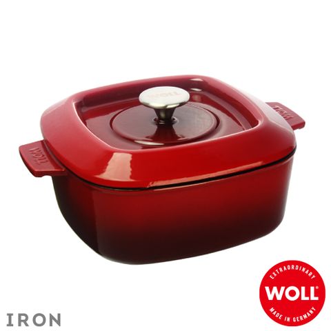 《WOLL》德國歐爾IRON 方型琺瑯鑄鐵鍋24cm