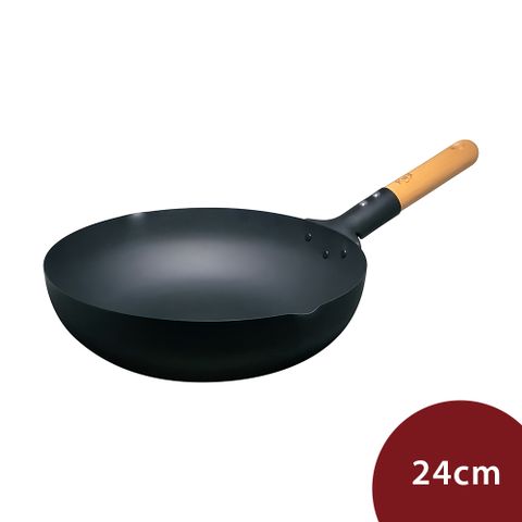 TAKUMI 匠 岩網紋中華炒鍋 鐵鍋 24cm