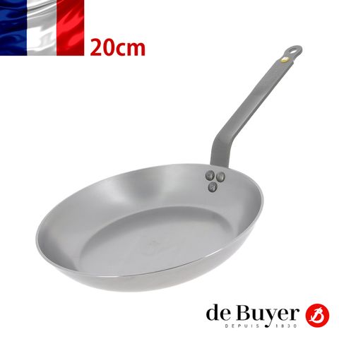 de Buyer 法國畢耶 原礦蜂蠟系列 傳統柄平底鍋20cm/鐵鍋