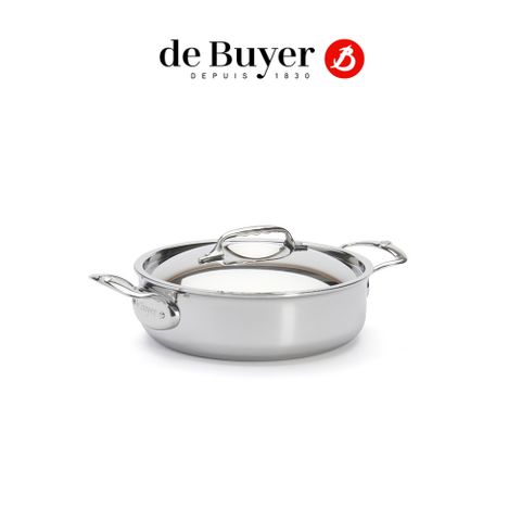 de Buyer 畢耶 法國 Affinity系列 5層複合不鏽鋼 雙耳主廚鍋24cm(附鍋蓋)