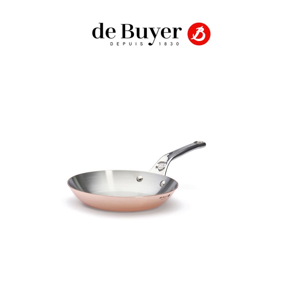 de Buyer 畢耶 法國『Prima Matera銅鍋系列』不鏽鋼單柄平底鍋20cm(感應爐適用)