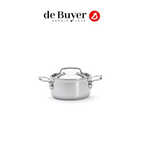 de Buyer 法國畢耶 Affinity系列 5層複合不鏽鋼 雙耳湯鍋16cm(附鍋蓋)