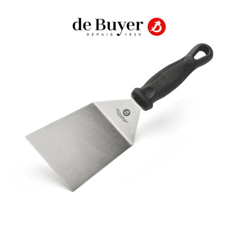法國【de Buyer】畢耶配件『FKO碳纖握柄系列』不鏽鋼彎角煎鏟12cm