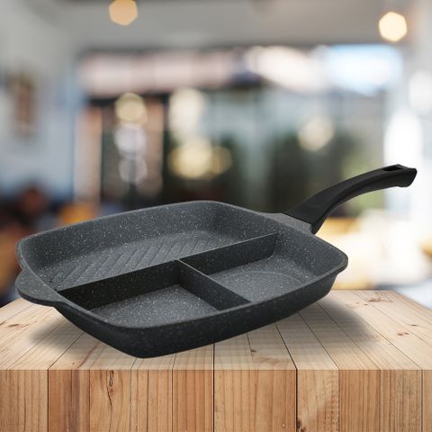 PERFECT極緻鑄造三格平煎鍋-28cm