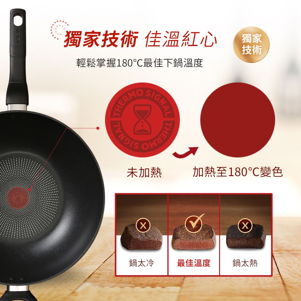 Tefal 特福 法國 陽極系列32CM不沾單柄炒鍋加蓋(IH適用)