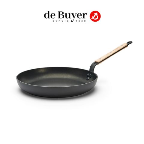 法國【de Buyer】畢耶鍋具『CHOC原木柄系列』平底不沾鍋32cm