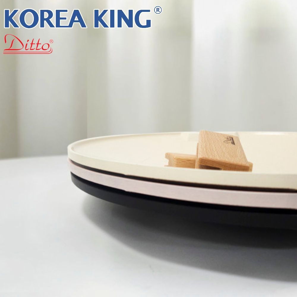 Korea King Ditto Series 韓國製韓式天然陶瓷不沾煎烤盤 38cm 適用IH爐瓦斯爐黑晶爐卡式爐 可洗碗機清洗