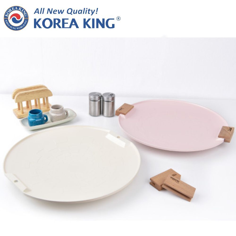 Korea King Ditto Series 韓國製韓式天然陶瓷不沾煎烤盤 38cm 適用IH爐瓦斯爐黑晶爐卡式爐 可洗碗機清洗