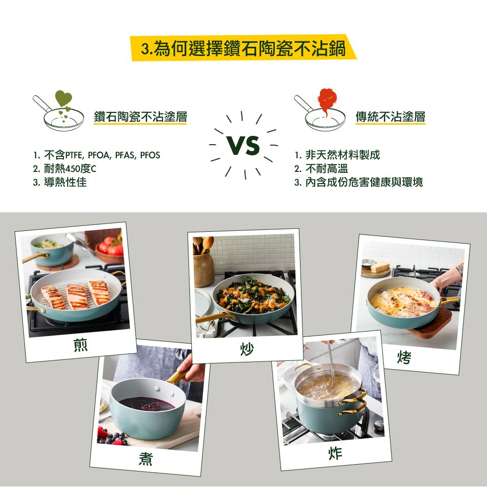 GreenPan PADOVA系列28cm不沾鍋平底鍋(嫩頰粉)