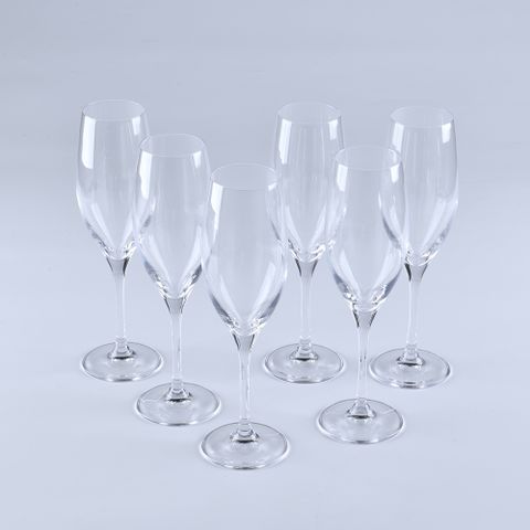 德國 WMF Easy Plus 水晶玻璃香檳杯 酒杯 水晶杯 玻璃杯 6入