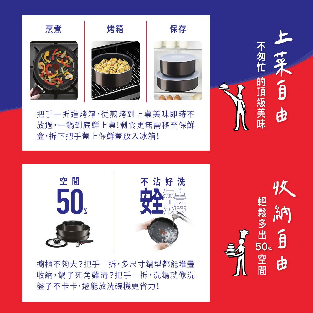 Tefal 特福 法國 巧變精靈系列20公分不沾湯鍋-焦糖棕