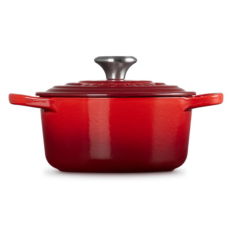 LE CREUSET -典藏琺瑯鑄鐵鍋圓鍋 16cm (櫻桃紅-鋼頭-內鍋白)