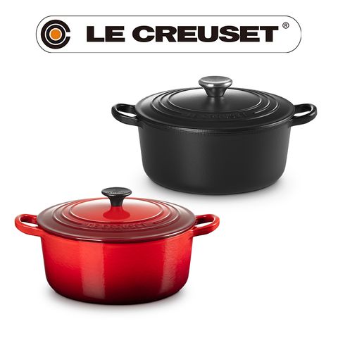 LE CREUSET-琺瑯鑄鐵鍋圓鍋22cm (多色任選)
