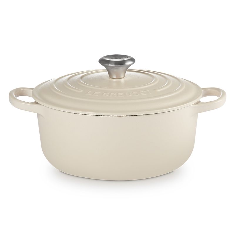 LE CREUSET -典藏琺瑯鑄鐵鍋圓鍋20cm(薰衣草/杏仁奶茶/貝殼粉/薄荷綠/水手藍)