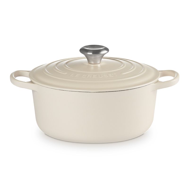 LE CREUSET -典藏琺瑯鑄鐵鍋圓鍋24cm(薰衣草/杏仁奶茶/薄荷綠/水手藍)