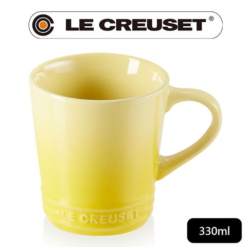 LE CREUSET -瓷器V馬克杯330ml (閃亮黃)