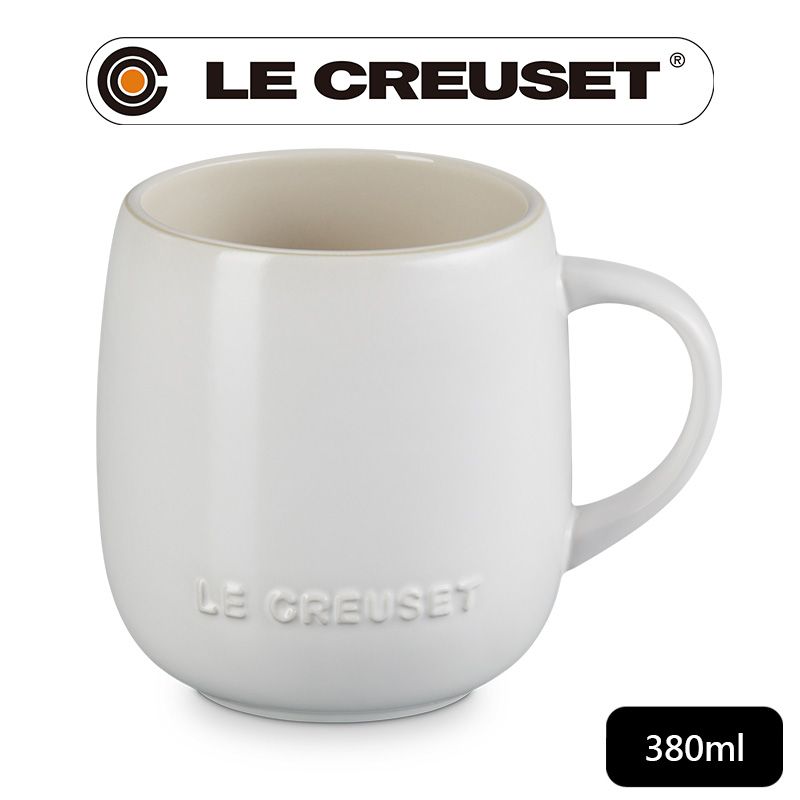 LE CREUSET -瓷器蛋蛋馬克杯380ml (棉花白)