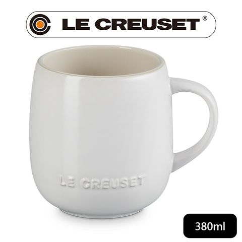 LE CREUSET-瓷器蛋蛋馬克杯380ml (棉花白)