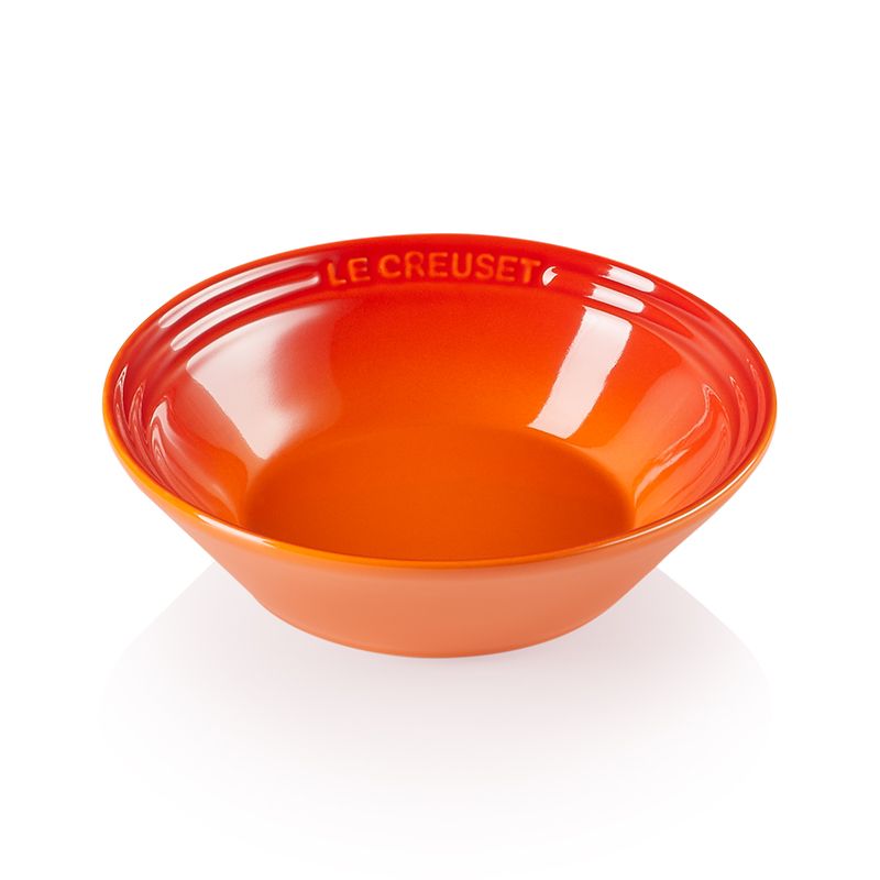 LE CREUSET -新采和風系列-瓷器淺盤22cm(火焰橘)