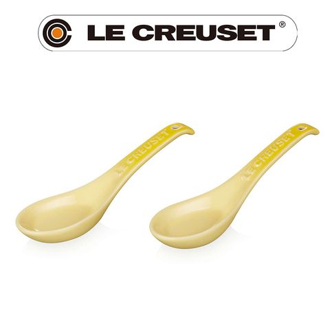 LE CREUSET -新采和風系列-瓷器湯匙 2入 (閃亮黃)