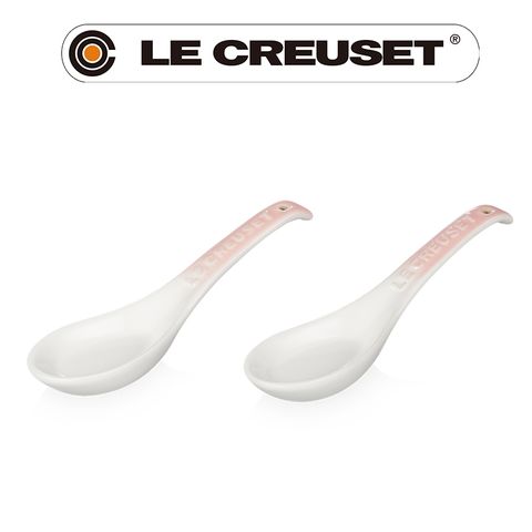 LE CREUSET-新采和風系列-瓷器湯匙 2入 (貝殼粉)