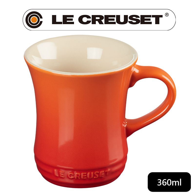 LE CREUSET -瓷器馬克杯360ml (火焰橘)