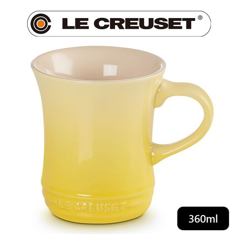 LE CREUSET -瓷器馬克杯360ml (閃亮黃)