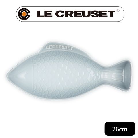 LE CREUSET -瓷器鮮魚盤(中) (銀灰藍)