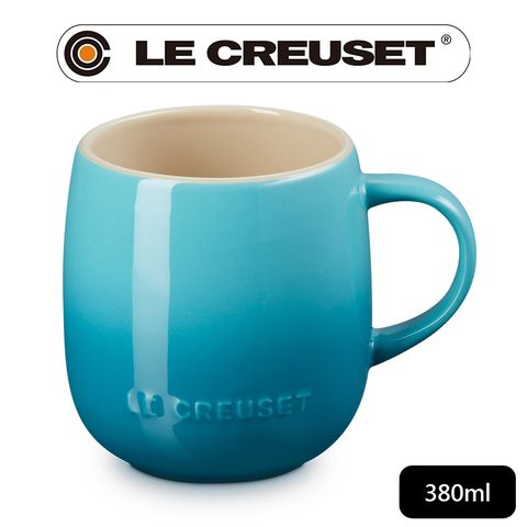 LE CREUSET-瓷器蛋蛋馬克杯 (加勒比海藍-無盒)