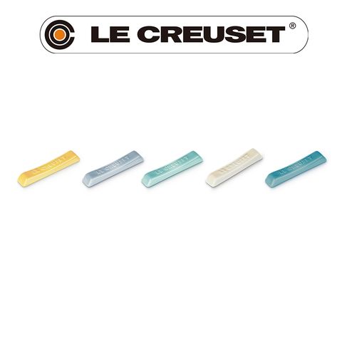 LE CREUSET -瓷器餐具架組-5入 (沙丘白/加勒比海藍/溫桲黃/薄荷綠/海岸藍)