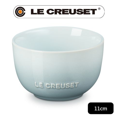 LE CREUSET -瓷器花蕾系列餐碗11cm(銀灰藍)