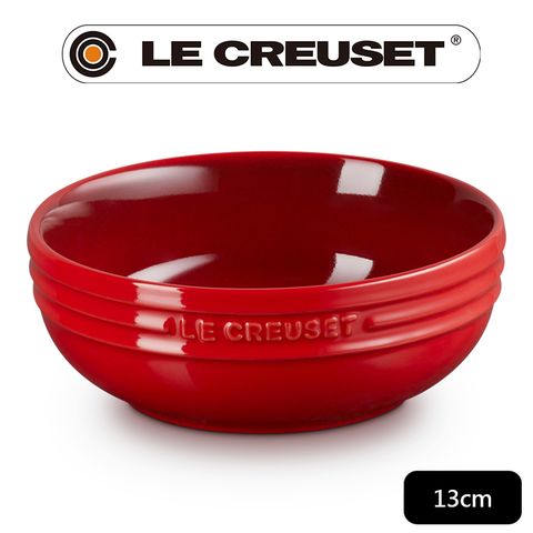 LE CREUSET-瓷器輕虹霓彩系列深圓盤13cm -櫻桃紅