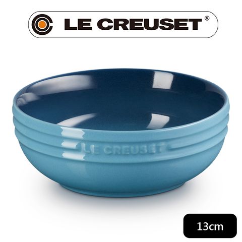 LE CREUSET-瓷器輕虹霓彩系列深圓盤13cm -水手藍