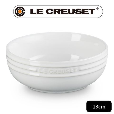 LE CREUSET-瓷器輕虹霓彩系列深圓盤13cm -雪花白
