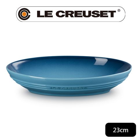 LE CREUSET -瓷器輕虹霓彩系列橢圓深盤23cm-水手藍