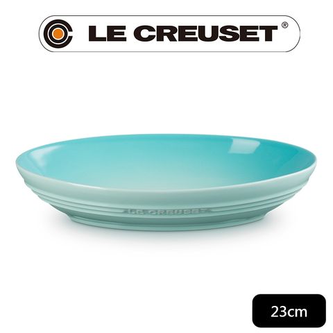 LE CREUSET -瓷器輕虹霓彩系列橢圓深盤23cm-薄荷綠