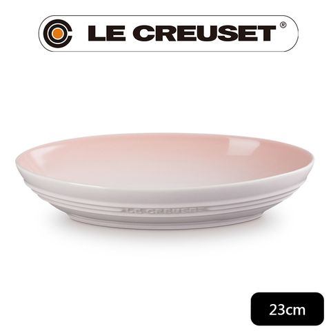 LE CREUSET -瓷器輕虹霓彩系列橢圓深盤23cm-貝殼粉