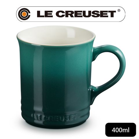 LE CREUSET -瓷器馬克杯 400ml (綠光森林-無盒)